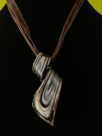 Chocolate Thunda Vintage Glass Pendant