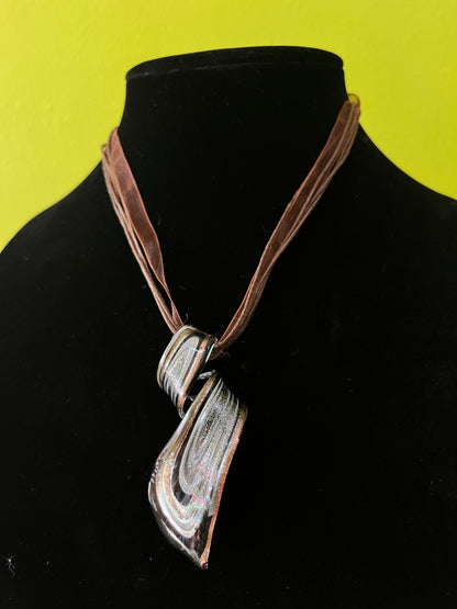 Chocolate Thunda Vintage Glass Pendant